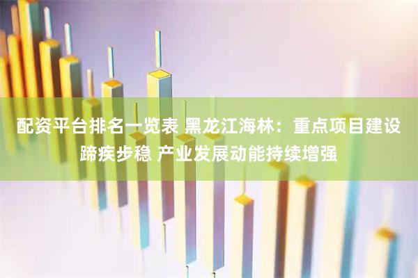 配资平台排名一览表 黑龙江海林：重点项目建设蹄疾步稳 产业发展动能持续增强