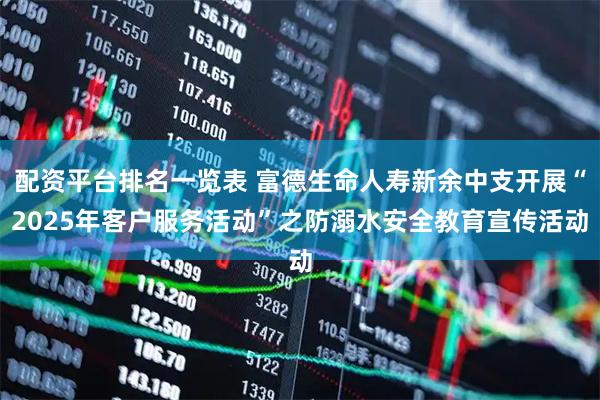 配资平台排名一览表 富德生命人寿新余中支开展“2025年客户服务活动”之防溺水安全教育宣传活动
